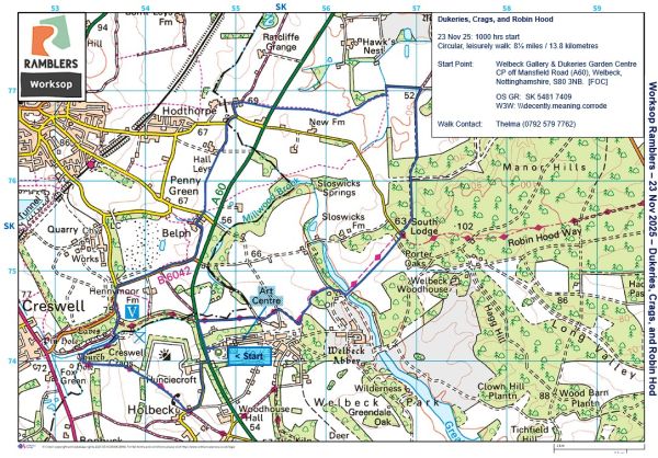 OS  Map of the route